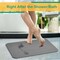 DURABLEZ Japanese Style 23.6'' x 15.3'' Fast Water Absorbing Diatomite Stone Bath Mat with Anti Slip Pad and Soap Dish Grey